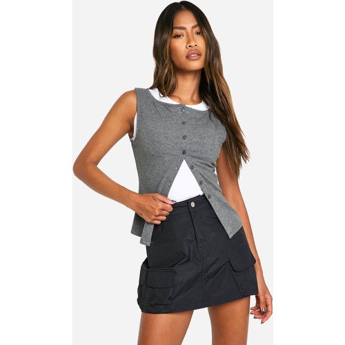 Mini-Jupe Cargo En Nylon - 38 - boohoo - Modalova