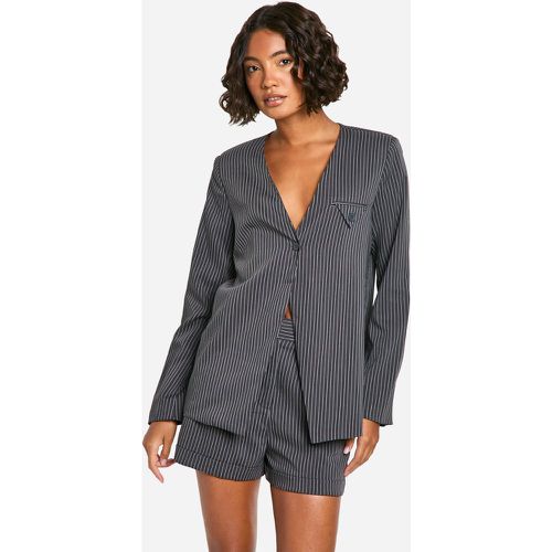 Tall" - Blazer De Costume À Rayures Fines - 38 - boohoo - Modalova