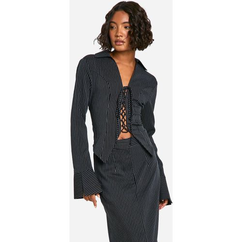 Tall" - Chemise De Tailleur À Rayures Fines - 40 - boohoo - Modalova