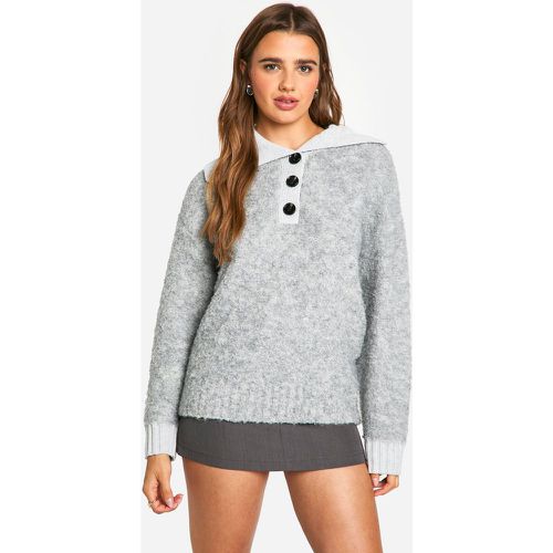 Pull Oversize Côtelé En Maille - M - boohoo - Modalova