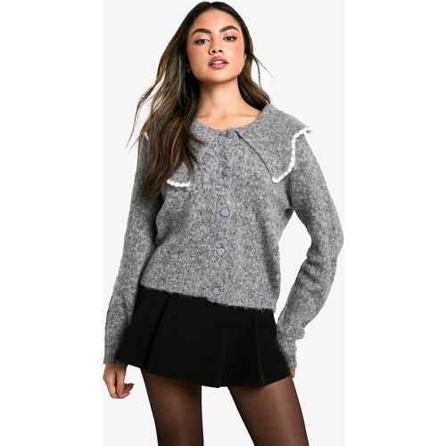 Cardigan En Maille Pelucheuse - M - boohoo - Modalova