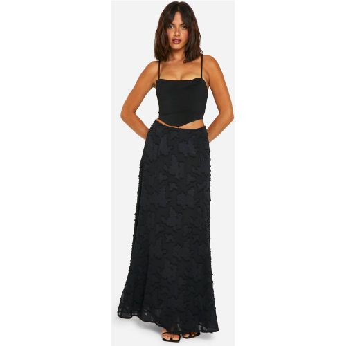 Jupe Longue Fleurie En Biais - 34 - boohoo - Modalova