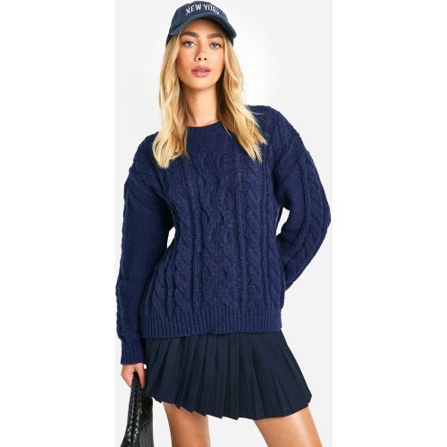 Pull Oversize En Maille Torsadée - L - boohoo - Modalova