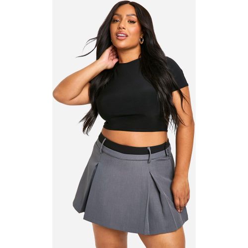 Grande Taille - Jupe-Short À Taille Contrastante - 44 - boohoo - Modalova