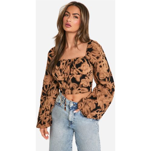 Corset Champêtre Fleuri À Lacets - 40 - boohoo - Modalova