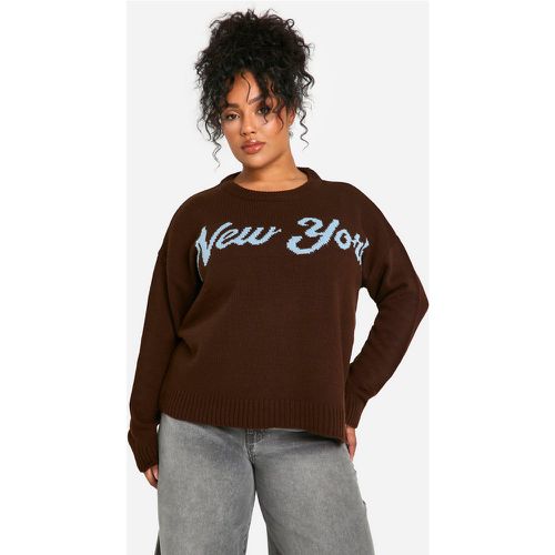 Grande Taille - Pull Oversize À Slogan New York - 20/22 - boohoo - Modalova