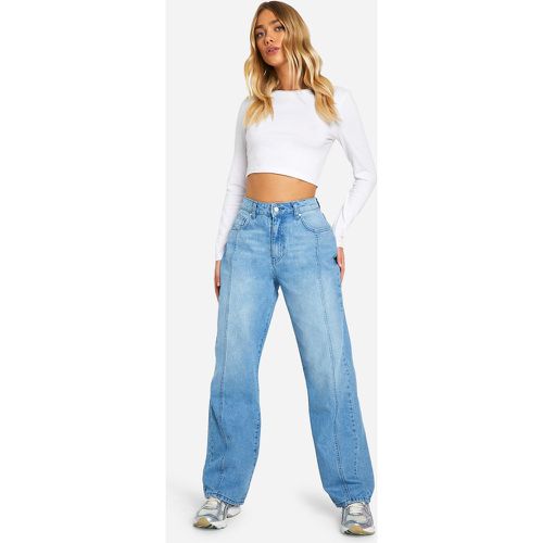 Jean Droit En Denim À Coutures Apparentes - 42 - boohoo - Modalova