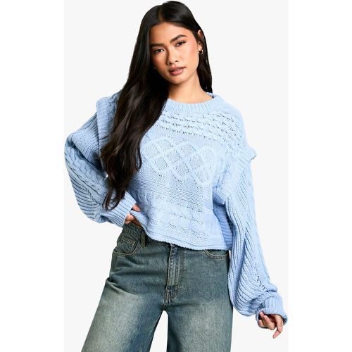 Premium Cable Knit Oversized Jumper - M - boohoo - Modalova