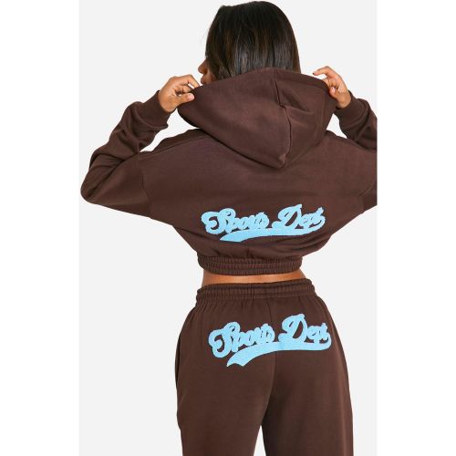 Sweat À Capuche Zippé En Tissu Éponge - S - boohoo - Modalova