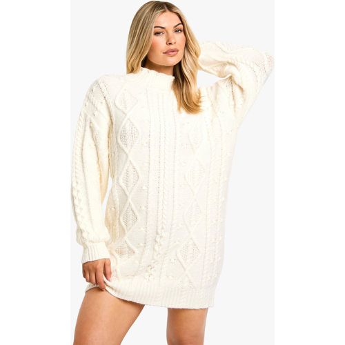 Robe Courte En Maille Torsadée - M - boohoo - Modalova