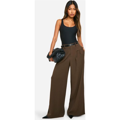 Pantalon Large À Ceinture - 38 - boohoo - Modalova