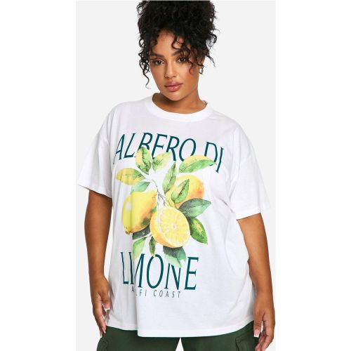 Grande Taille - T-Shirt Oversize Imprimé - 44 - boohoo - Modalova