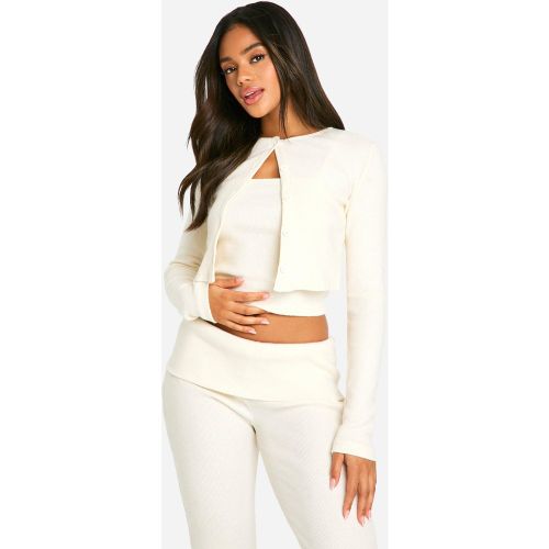 Ensemble En Maille Côtelée Brossée Avec Gilet Et Débardeur - 34 - boohoo - Modalova
