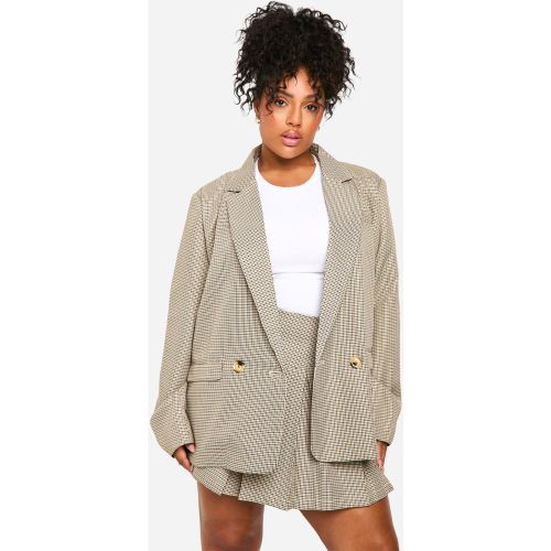 Grande Taille - Blazer À Carreaux Oversize - 44 - boohoo - Modalova