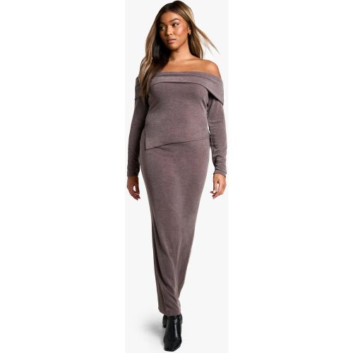 Grande Taille - Ensemble Avec Top À Épaules Dénudées Et Jupe Longue - 44 - boohoo - Modalova