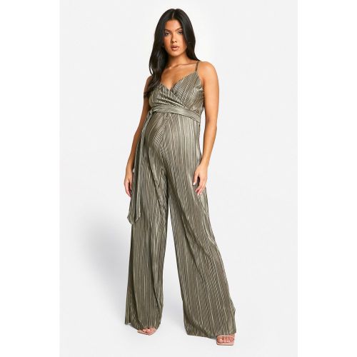 Maternité - Combinaison Large Plissée À Attaches - 36 - boohoo - Modalova