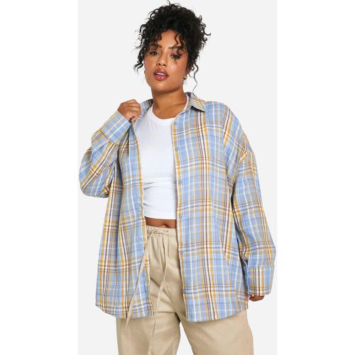 Grande Taille - Chemise Oversize À Carreaux - 46 - boohoo - Modalova