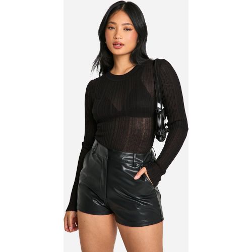 Petite" - Short Enduit - 34 - boohoo - Modalova