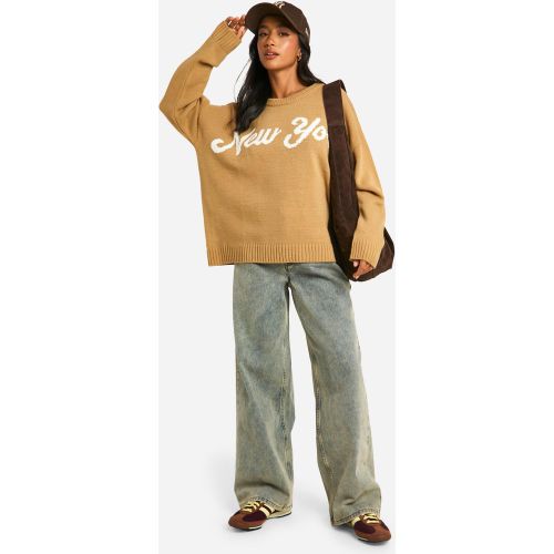 Petite" - Pull Oversize À Col Ras-Du-Cou - S - boohoo - Modalova