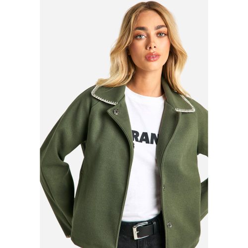 Veste Effet Laine À Coutures Apparentes - 36 - boohoo - Modalova