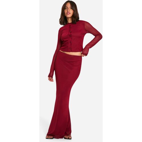 Jupe Longue En Mesh - 34 - boohoo - Modalova
