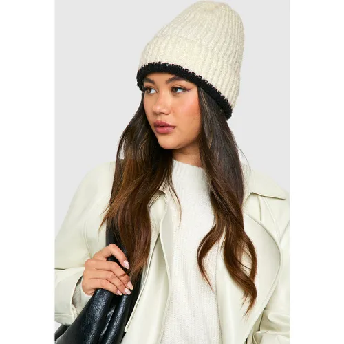 Bonnet En Maille Duveteuse - One Size - boohoo - Modalova