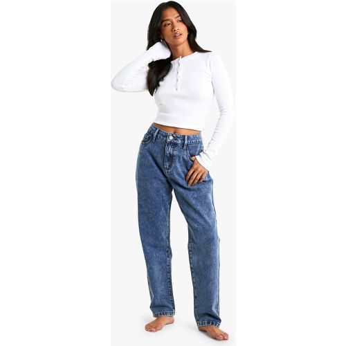 Petite" - Jean Mom Ajusté Basique - 8/26L - boohoo - Modalova