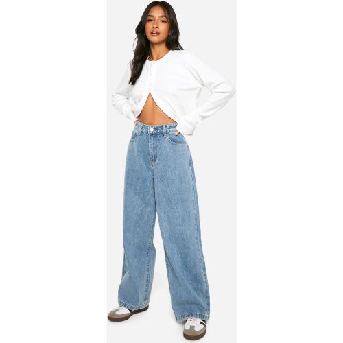 Petite" - Jean Large Basique Taille Haute - 10/26L - boohoo - Modalova