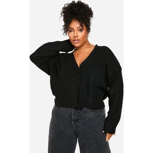 Grande Taille - Cardigan Oversize En Maille Douce - 44 - boohoo - Modalova