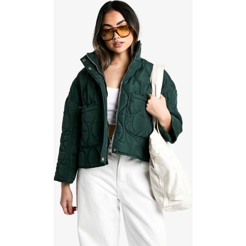 Veste Matelassée - Vert - 42, Vert - boohoo - Modalova