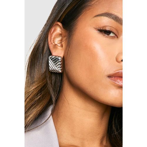 Boucles D'Oreilles Carrées Oversize ées - One Size - boohoo - Modalova