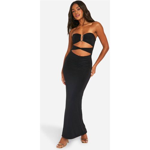 Robe Longue À Découpes Et Détails Dorés - 44 - boohoo - Modalova