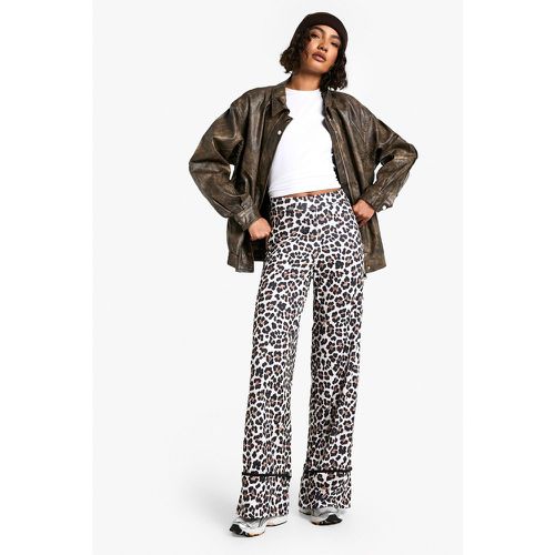 Tall" - Pantalon Large À Imprimé Léopard - 44 - boohoo - Modalova