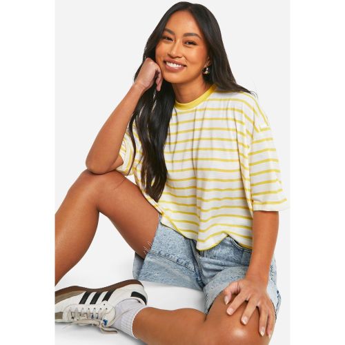 T-Shirt Oversize Rayé - 36 - boohoo - Modalova