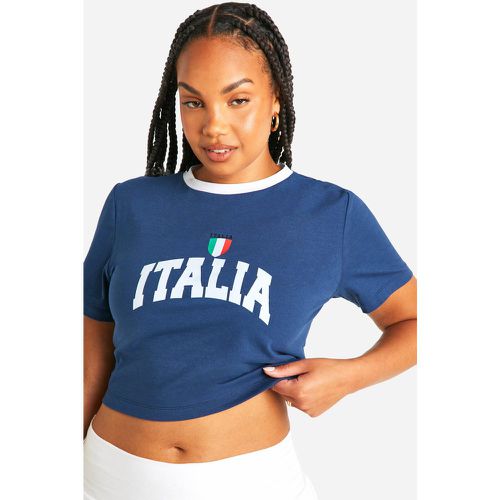 Plus" Italia Printed Baby T-Shirt - boohoo - Modalova