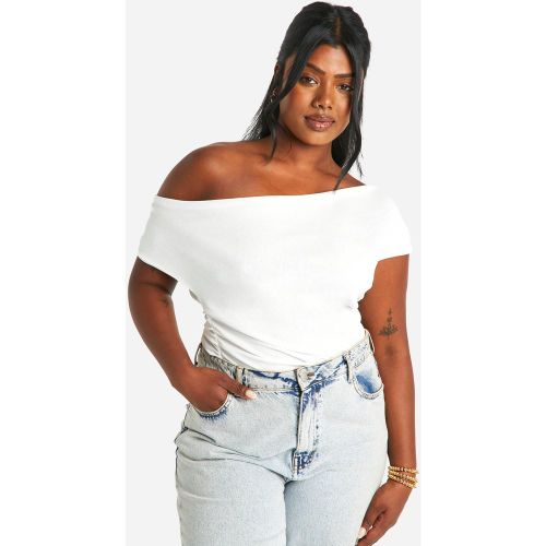 Grande Taille - Top Froncé Asymétrique - 44 - boohoo - Modalova