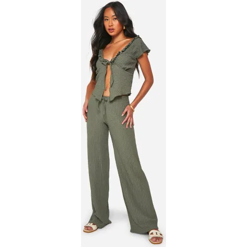 Pantalon Large Texturé - 34 - boohoo - Modalova