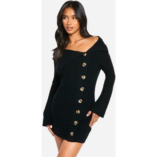 Petite" - Robe Courte Premium Côtelée - M - boohoo - Modalova