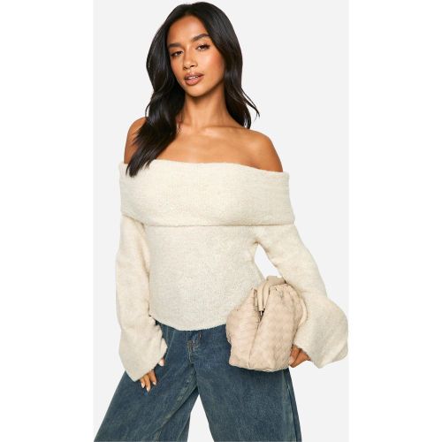Petite" - Pull En Polaire À Épaules Dénudées - S - boohoo - Modalova