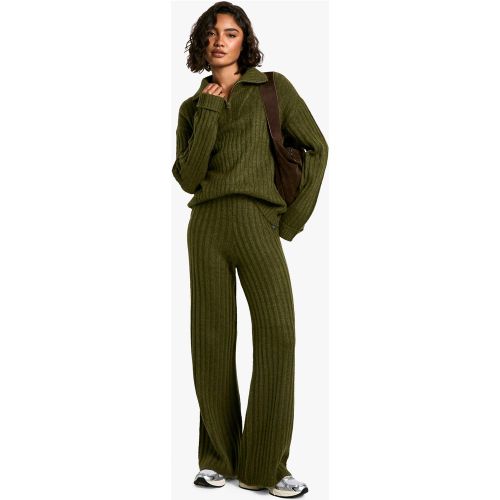 Tall" - Ensemble Oversize En Maille Douce Avec Pull Zippé Et Pantalon Large - S - boohoo - Modalova