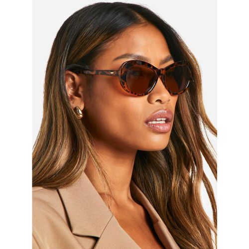 Lunettes De Soleil Œil De Chat Motif Écaille De Tortue - One Size - boohoo - Modalova