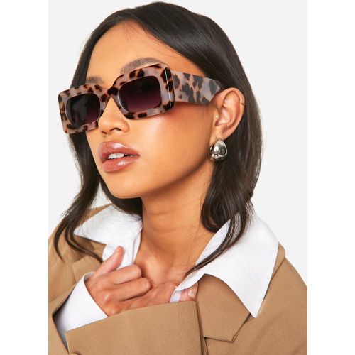 Lunettes De Soleil Rétro À Motif Écaille De Tortue - One Size - boohoo - Modalova