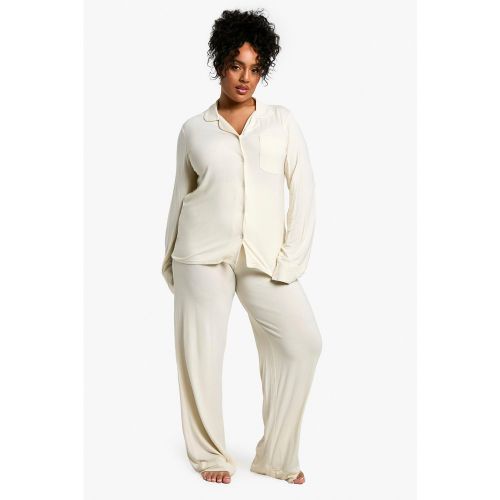 Grande Taille - Ensemble De Pyjama Boutonné - 56 - boohoo - Modalova