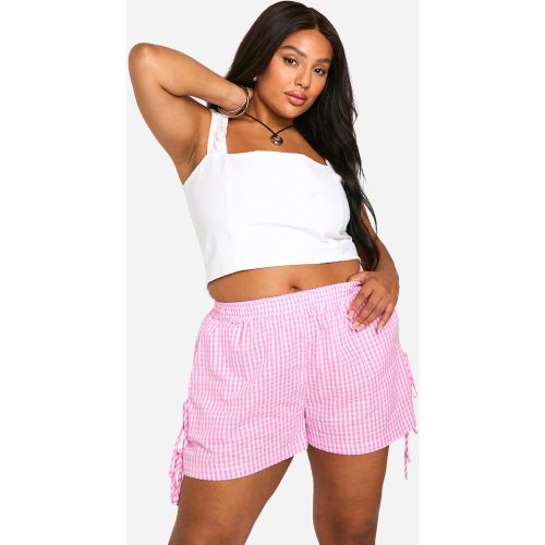 Grande Taille - Short À Imprimé Vichy - 44 - boohoo - Modalova