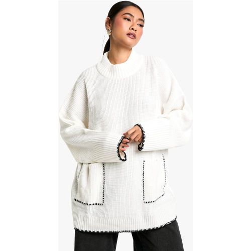 Pull Oversize À Bordures Contrastantes - S - boohoo - Modalova