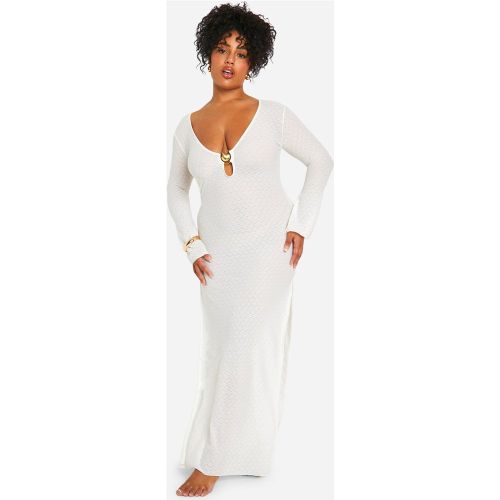 Grande Taille - Robe Longue De Plage Plissée - 44 - boohoo - Modalova