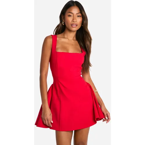 Robe Courte À Col Carré - 36 - boohoo - Modalova