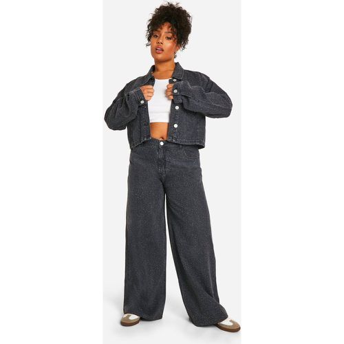 Grande Taille - Jean Large À Déchirures - 46 - boohoo - Modalova