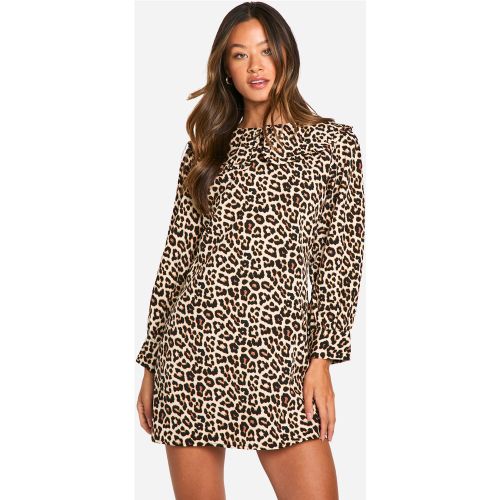 Tall" - Robe Léopard À Manches Larges - 34 - boohoo - Modalova