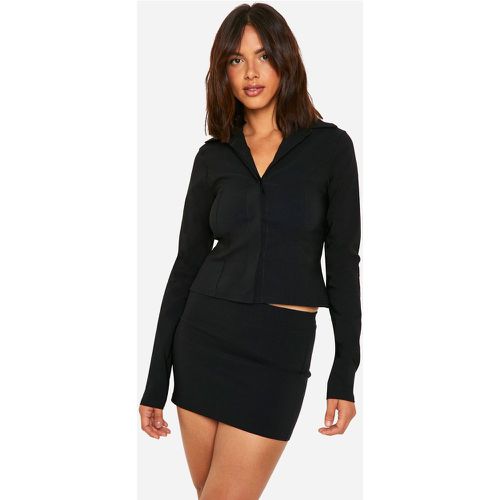 Ensemble Super Stretch Avec Chemise Cintrée Et Mini-Jupe - 38 - boohoo - Modalova